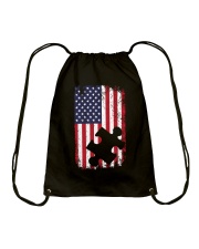 Autism Awareness American Flag Drawstring Bag tile