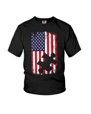 Autism Awareness American Flag Youth T-Shirt tile
