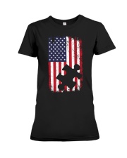 Autism Awareness American Flag Premium Fit Ladies Tee tile