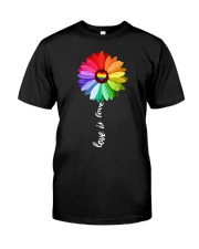 LGBT Pride Gift Peace Flower Love Is Love Premium Fit Mens Tee tile