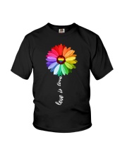 LGBT Pride Gift Peace Flower Love Is Love Youth T-Shirt tile