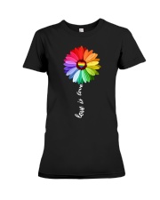 LGBT Pride Gift Peace Flower Love Is Love Premium Fit Ladies Tee tile