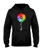 LGBT Pride Gift Peace Flower Love Is Love Hooded Sweatshirt tile