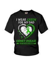 Kidney Disease Awareness I Wear Green For My Dad Love Hope Faith Youth T-Shirt tile