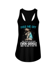 Gift For Dog Lover Piss Me Off I Will Slap You Even Google Won't Be Able To Find Pug Ladies Flowy Tank tile