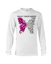 Breast Cancer Warrior She Whispered Back Iam The Storm Butterfly Long Sleeve Tee tile