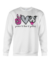 Gift For Dog Lover Peace Love Pitties Crewneck Sweatshirt tile