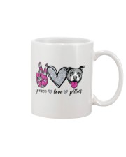 Gift For Dog Lover Peace Love Pitties Mug tile