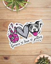 Gift For Dog Lover Peace Love Pitties Sticker - 4 pack (Horizontal) aos-sticker-4-pack-horizontal-lifestyle-front-07