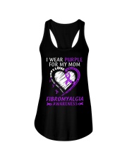 Fibromyalgia Awareness I Wear Purple For My Mom Family Faith Support Ladies Flowy Tank tile