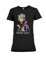 LGBT Pride Gift Mama Wolf Premium Fit Ladies Tee tile