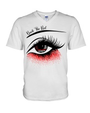 Firefighter Gift Eye Back The Red V-Neck T-Shirt tile