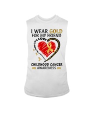 Childhood Cancer Awareness I Wear Gold For My Friend Courage Sleeveless Tee tile