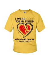 Childhood Cancer Awareness I Wear Gold For My Friend Courage Youth T-Shirt tile