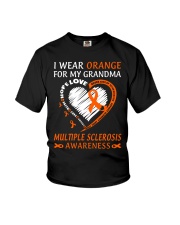 Multiple Sclerosis Awarerness I Wear Orange For My Grandma Youth T-Shirt tile