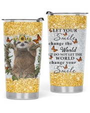 Gift For Sloth Lover Let Your Smile Change The World Do Not Let The World Change Your Smile 20oz Cone Glitter Tumbler front