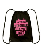 Breast Cancer Awareness Getting Stronger Each Day Drawstring Bag tile
