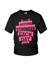 Breast Cancer Awareness Getting Stronger Each Day Youth T-Shirt tile