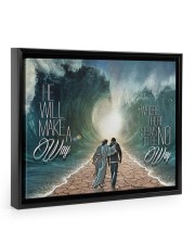 Believe In God He Will Make A Way Where There Seems To Be No Way Floating Framed Canvas Prints Black tile