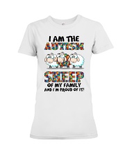 Autism Awareness I Am The Autism Sheep Of My Family I'm Proud Of It Premium Fit Ladies Tee tile