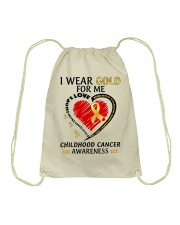 Childhood Cancer Awareness I Wear Gold For Me Never Give Up Faith Drawstring Bag tile