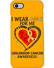 Childhood Cancer Awareness I Wear Gold For Me Never Give Up Faith Phone Case tile