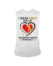 Childhood Cancer Awareness I Wear Gold For Me Never Give Up Faith Sleeveless Tee tile