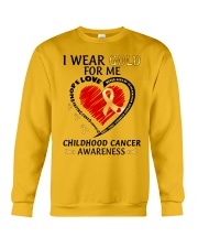 Childhood Cancer Awareness I Wear Gold For Me Never Give Up Faith Crewneck Sweatshirt tile