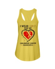 Childhood Cancer Awareness I Wear Gold For Me Never Give Up Faith Ladies Flowy Tank tile