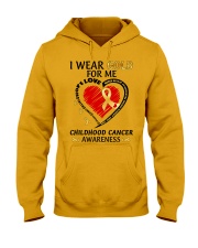 Childhood Cancer Awareness I Wear Gold For Me Never Give Up Faith Hooded Sweatshirt tile