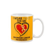 Childhood Cancer Awareness I Wear Gold For Me Never Give Up Faith Mug tile
