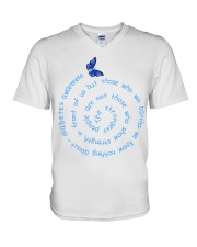 The Strongest People Are Not Those Who Show Strength Butterfly Diabetes Awareness V-Neck T-Shirt tile
