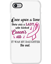 Breast Cancer Awareness There Was Lady Who Kicked Cancer's Asss It Was My Daughter Phone Case tile