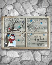 Memorial Gift Snowman A Big Piece Of My Heart Lives In Heaven 36x24 Poster aos-poster-landscape-36x24-lifestyle-12