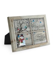 Memorial Gift Snowman A Big Piece Of My Heart Lives In Heaven Easel-Back Gallery Wrapped Canvas tile