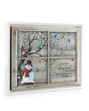 Memorial Gift Snowman A Big Piece Of My Heart Lives In Heaven Floating Framed Canvas Prints White tile