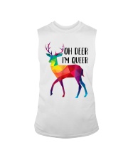 LGBT Pride Gift Oh Deer I'm Queer Sleeveless Tee tile