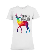 LGBT Pride Gift Oh Deer I'm Queer Premium Fit Ladies Tee tile