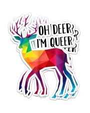 LGBT Pride Gift Oh Deer I'm Queer Sticker - 6 pack (Vertical) front