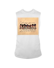 Gift For Black God Says You Are Unique Special Lovely Strong Black Girls Flowers Sleeveless Tee tile