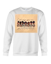 Gift For Black God Says You Are Unique Special Lovely Strong Black Girls Flowers Crewneck Sweatshirt tile