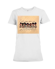 Gift For Black God Says You Are Unique Special Lovely Strong Black Girls Flowers Premium Fit Ladies Tee tile