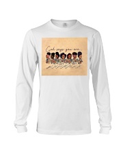 Gift For Black God Says You Are Unique Special Lovely Strong Black Girls Flowers Long Sleeve Tee tile