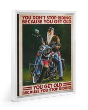 Riding Mortobike Lover You Don't Stop Riding Because You Get Old Floating Framed Canvas Prints White tile