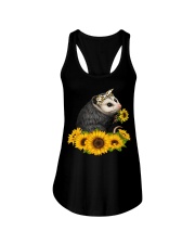 Animal Lover Opossum Sunflower Ladies Flowy Tank tile