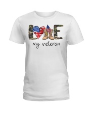 Gift For Veteran Love My Veteran Ladies T-Shirt tile