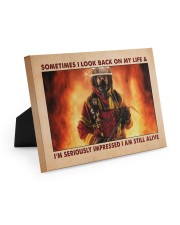 Firefighter Gift Sometimes I Look Back On My Life I'm Seriously Impressed Easel-Back Gallery Wrapped Canvas tile