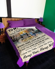 Family Gift To My Trucker When You Need Hug Hold This Blanket Large Fleece Blanket - 60" x 80" aos-coral-fleece-blanket-60x80-lifestyle-front-01