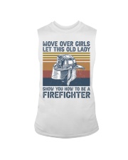 Firefighter Gift Vintage Cap Move Over Girls Let This Old Lady Sleeveless Tee tile