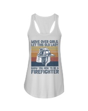 Firefighter Gift Vintage Cap Move Over Girls Let This Old Lady Ladies Flowy Tank tile